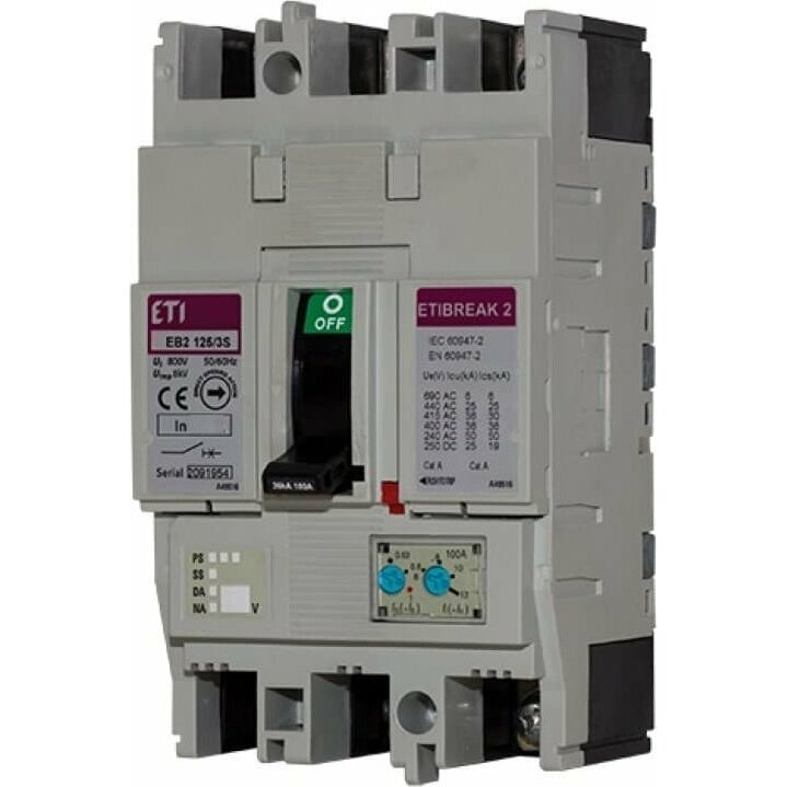 Eti-Polam mocy 3P 100A 25kA /wyzwalacz