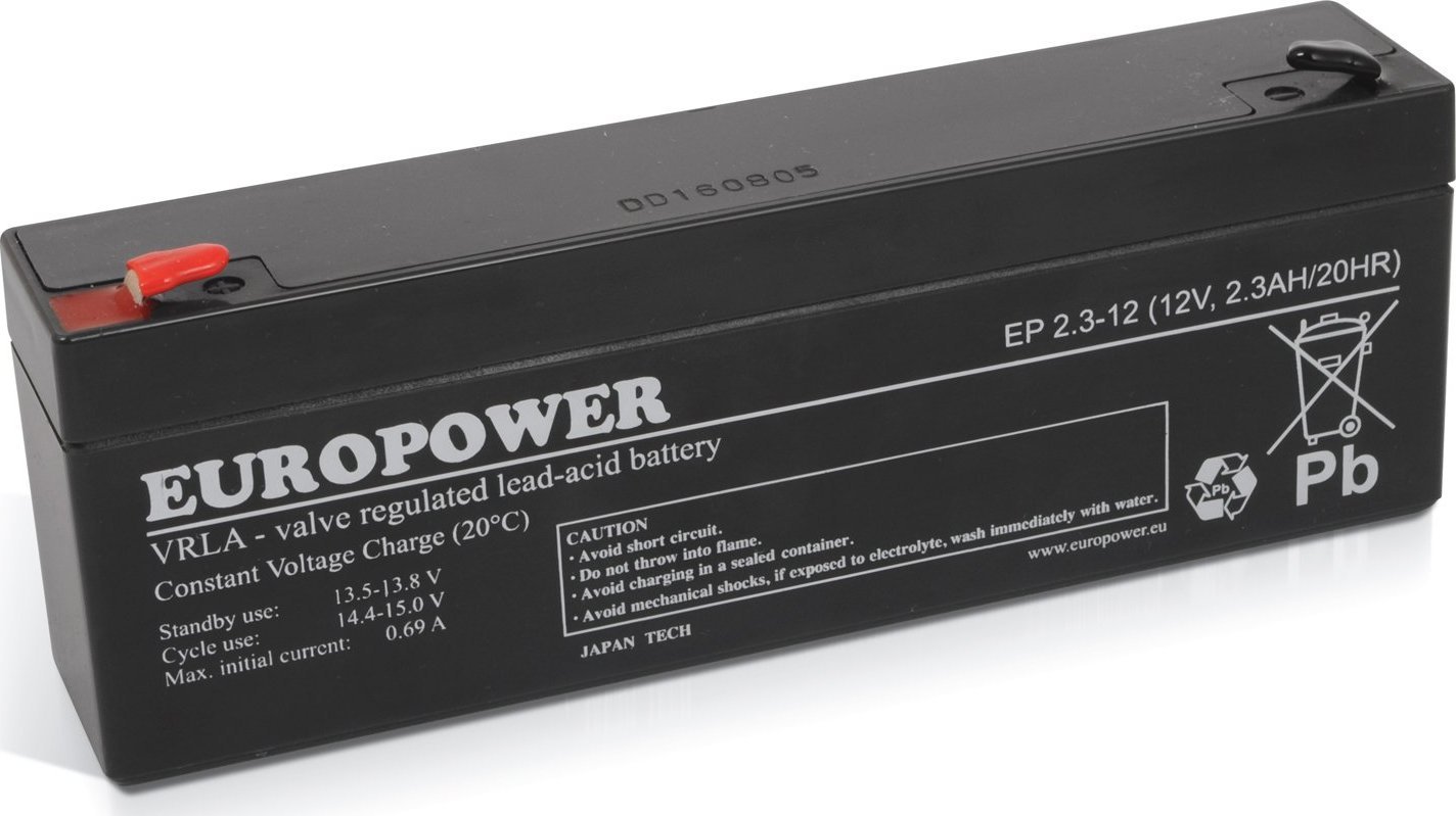 Europower  12V 2.3Ah AGM EP2
