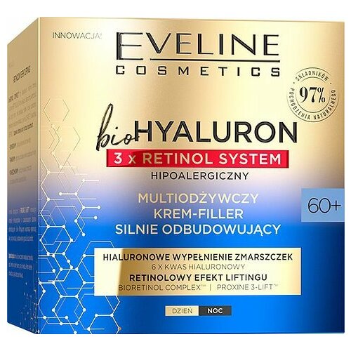 Eveline bioHYALURON 3xRetinol System 60+ Multiodżywczy