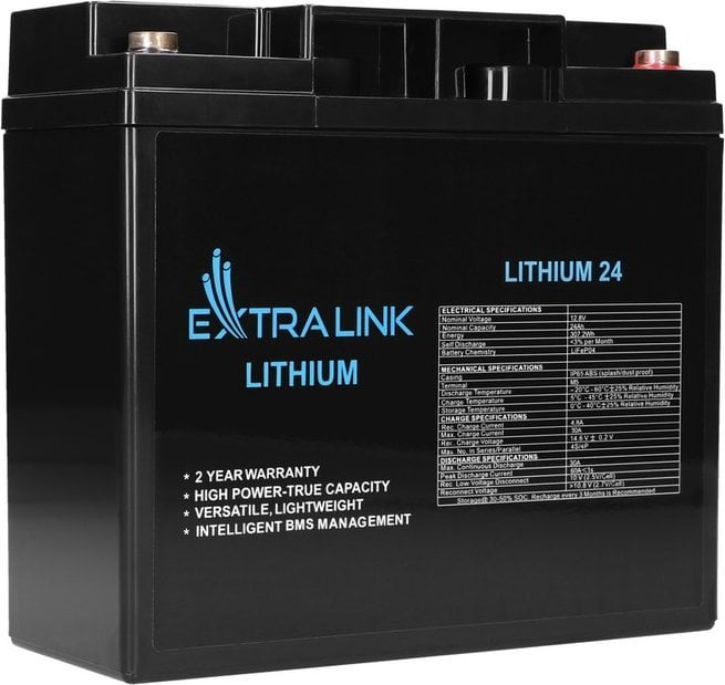 ExtraLink LiFePO4 24AH 12.8V BMS