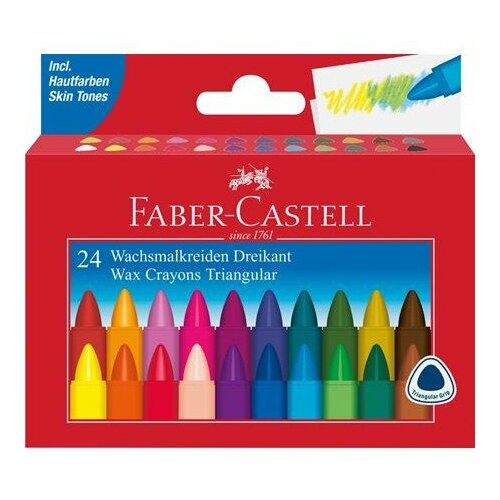 Faber-Castell FABER-CASTELL Wachsmalstifte dreikant 24-er etui