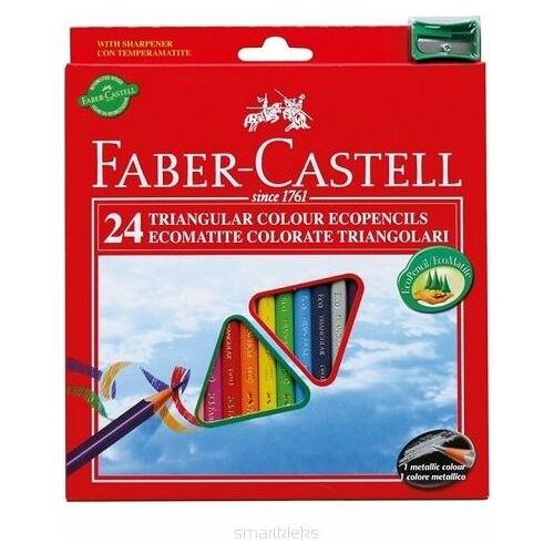 Faber-Castell trĂłjkÄ…tne 24 Eco z temperĂłwkÄ…
