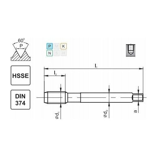 Fanar GWINTOWNIK M 8x1 DIN-374C R40
