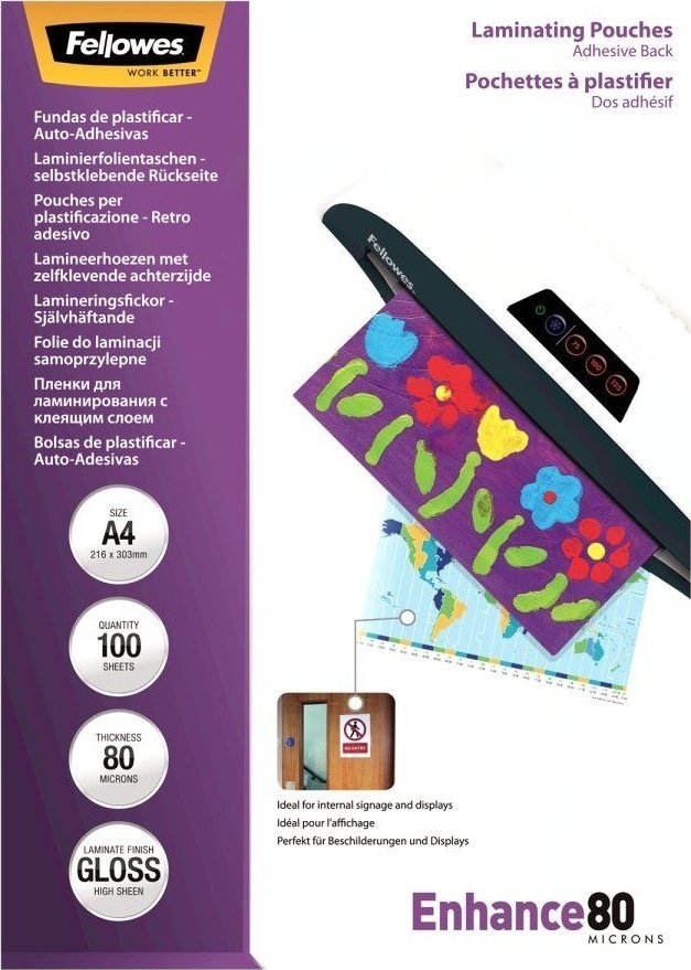 Fellowes Fellowes Peel and stick pouches