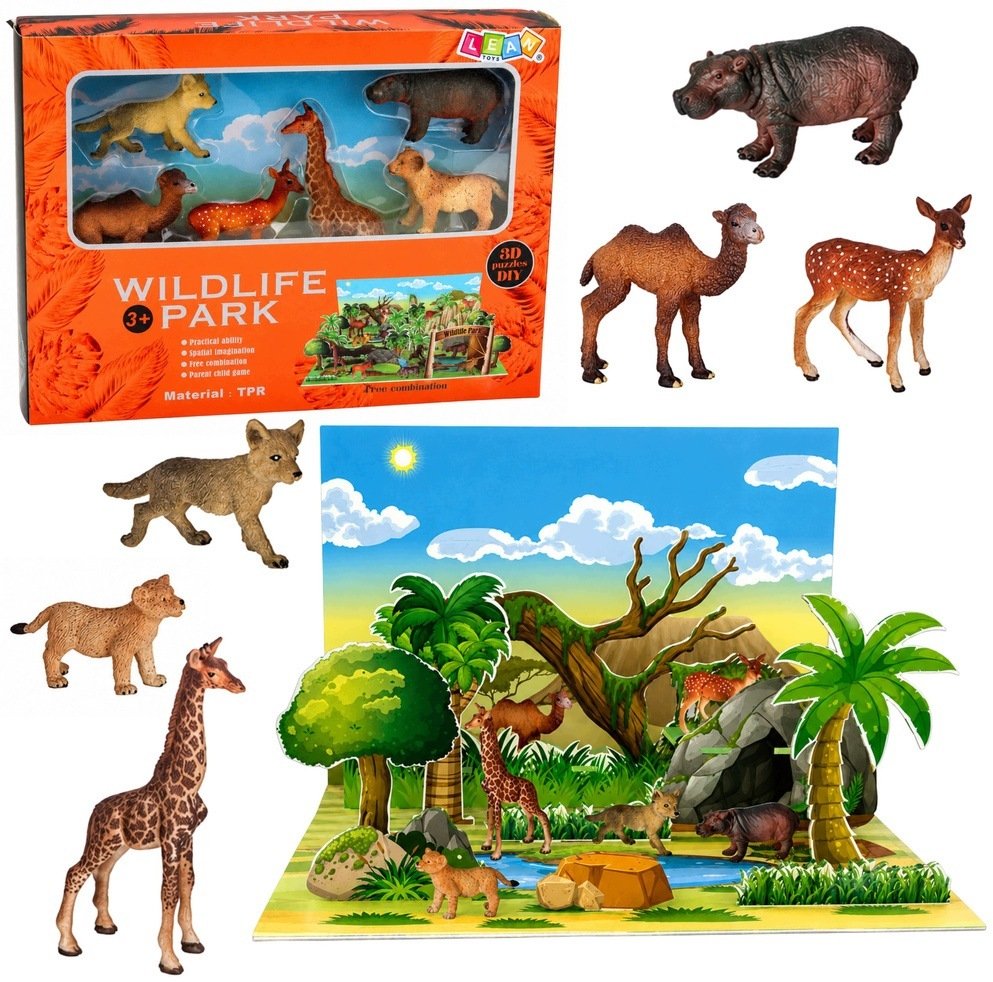 LeanToys      hipopotam sarna park  3D |