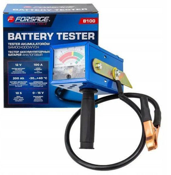 Forsage Tester  analogowy 12V, 100A, 200Ah