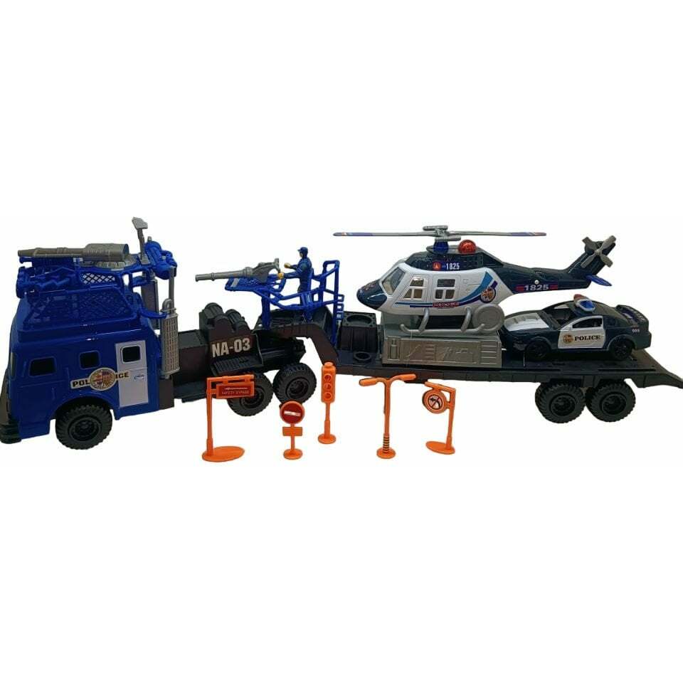 FREE WHEEL POLICE TRUCK SET WITH