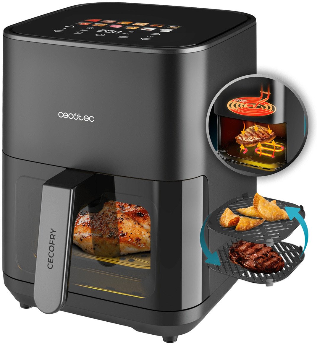 Beztłuszczowa Cecotec Bezolejowa Cecofry&Grill Duoheat 4000