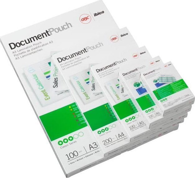 GBC Card Laminating Pouches 54x86mm 2x250
