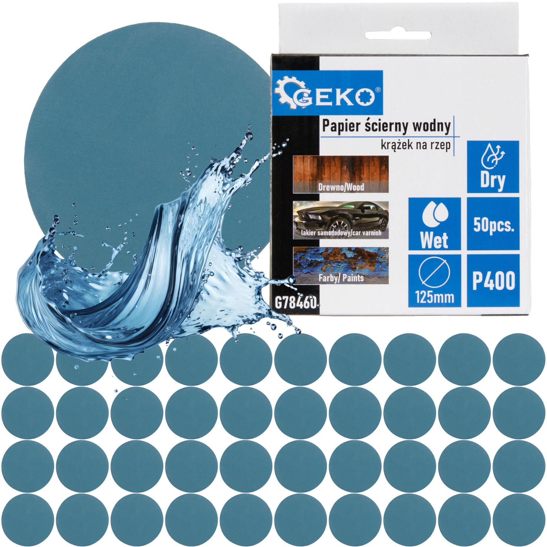 Geko Papier   – krążek  125mm P400
