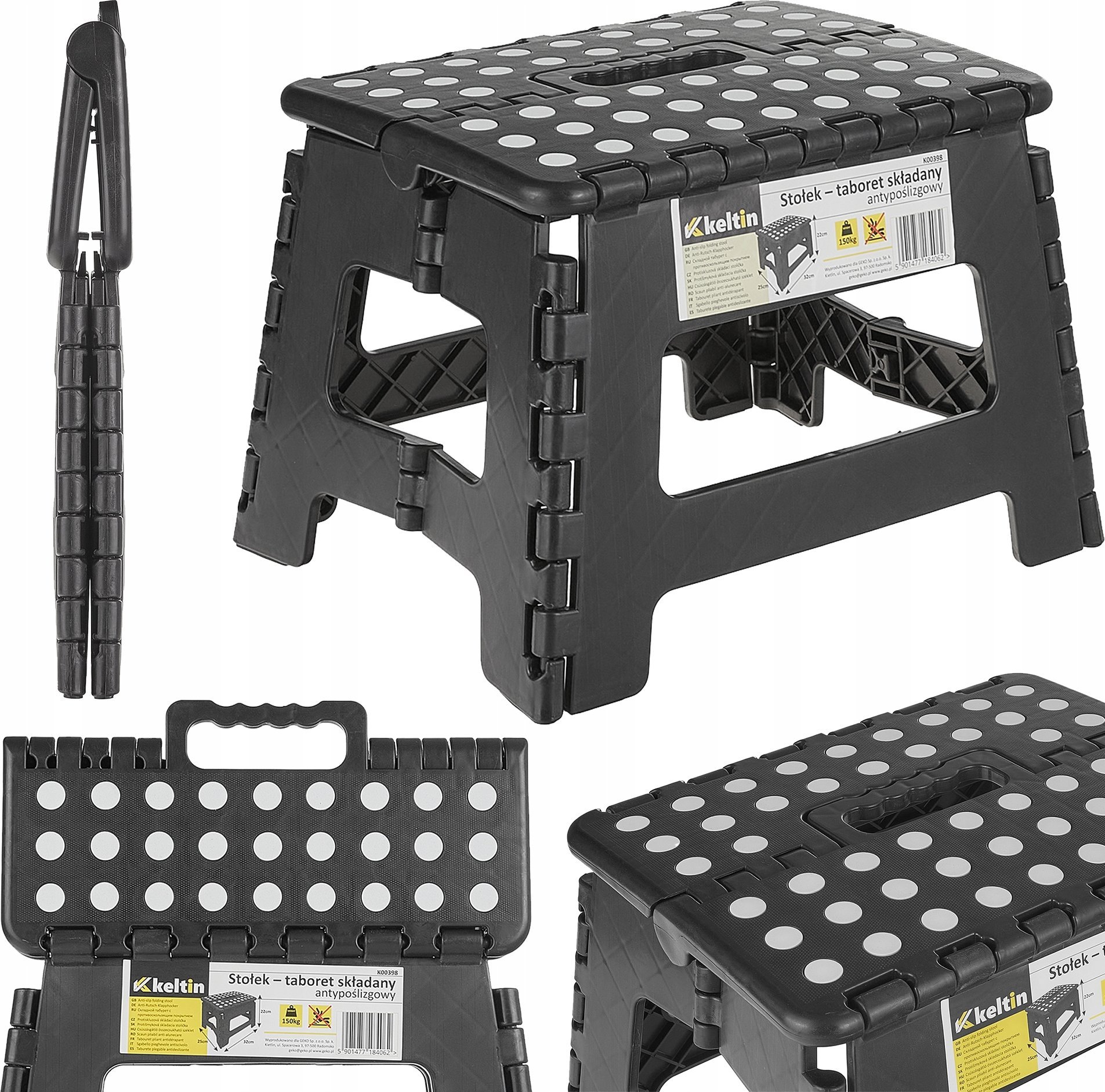 Geko STOŁEK-TABORET  ANTYPOŚLIZGOWY 150kg | K00398
