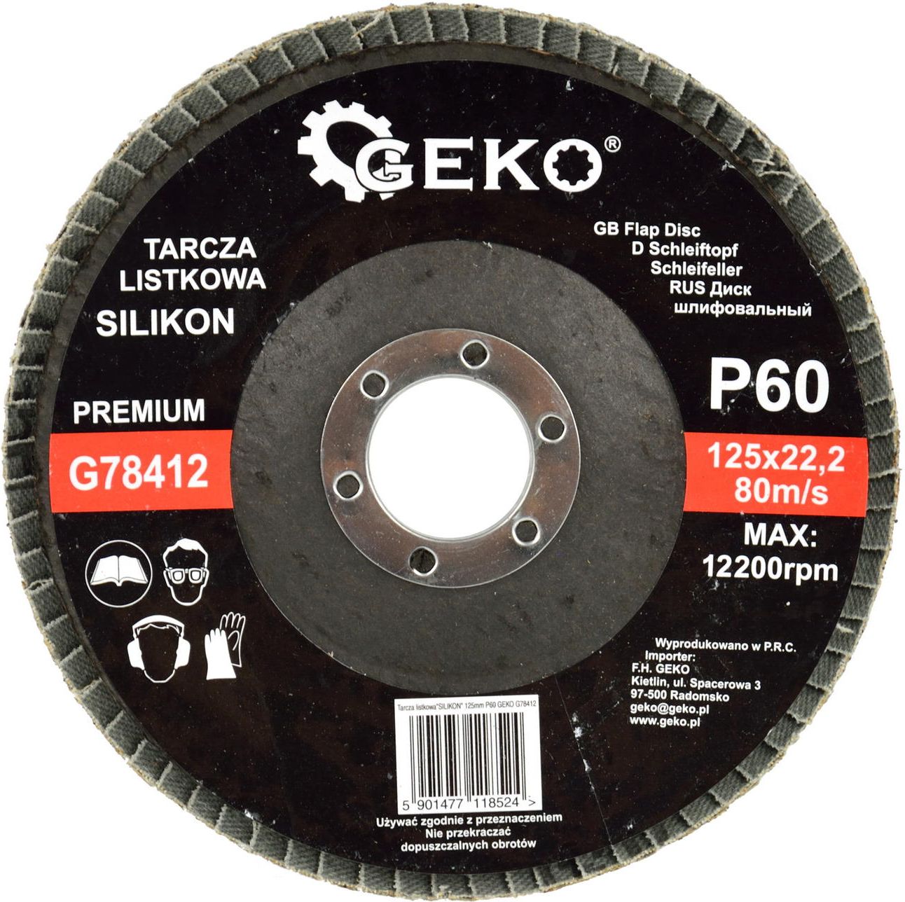 Geko listkowa"SILIKON" 125mm P60 GEKO
