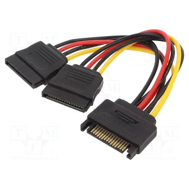 CABLE POWER SPLITTER SATA/0.15M CC-SATAM2F-01
