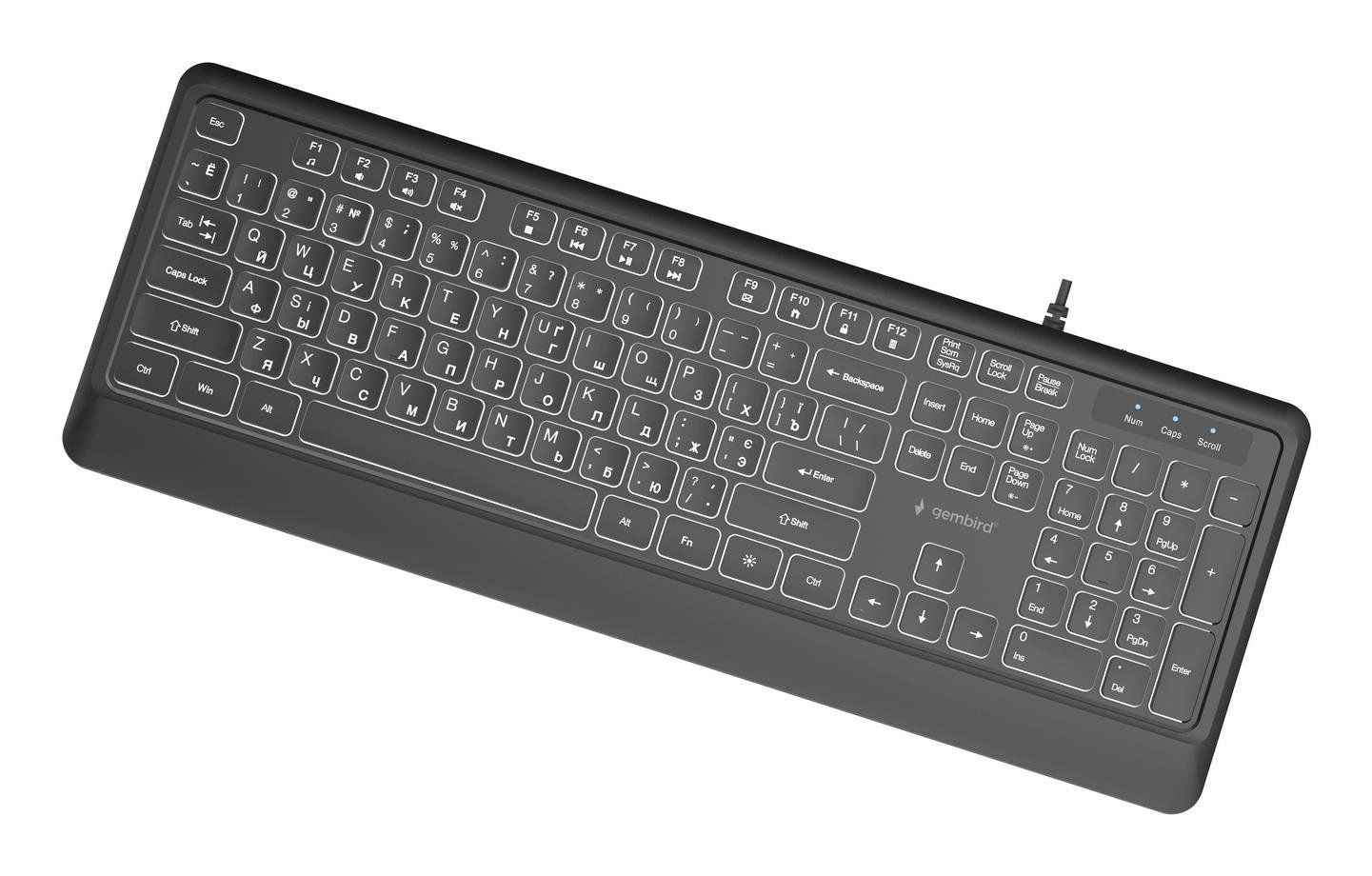 Gembird KB-UML-04-CYRL Plāna vadu tastatūra USB-A