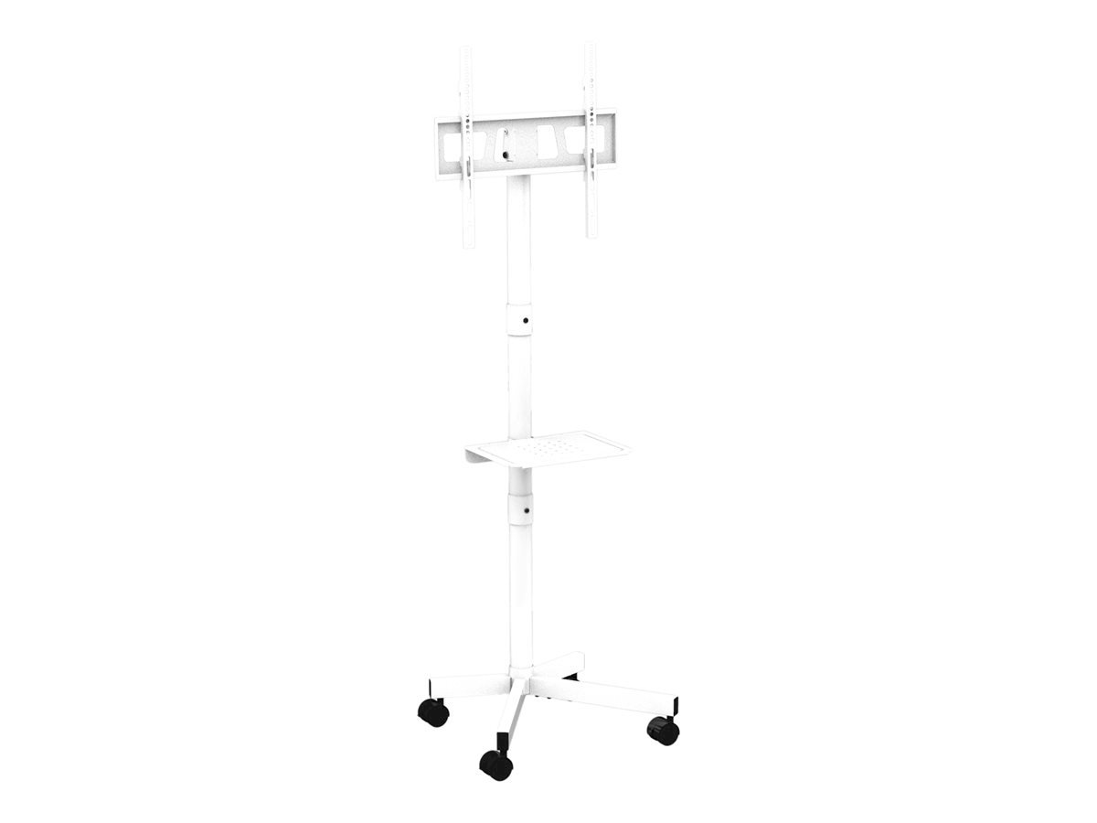 Gembird TVS-55T-03-W TV grīdas statīvsritentiņiem 32"