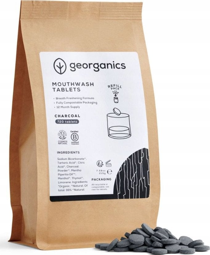 Georganics , tabletki do płukania jamynej Activated