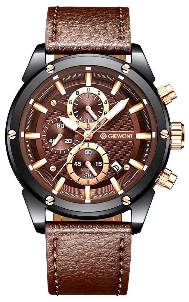Giewont  Męski Giewont Chronograph Sapphire Czarno