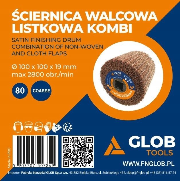 Glob Ściernica walcowa listkowa GLOB TOOLS