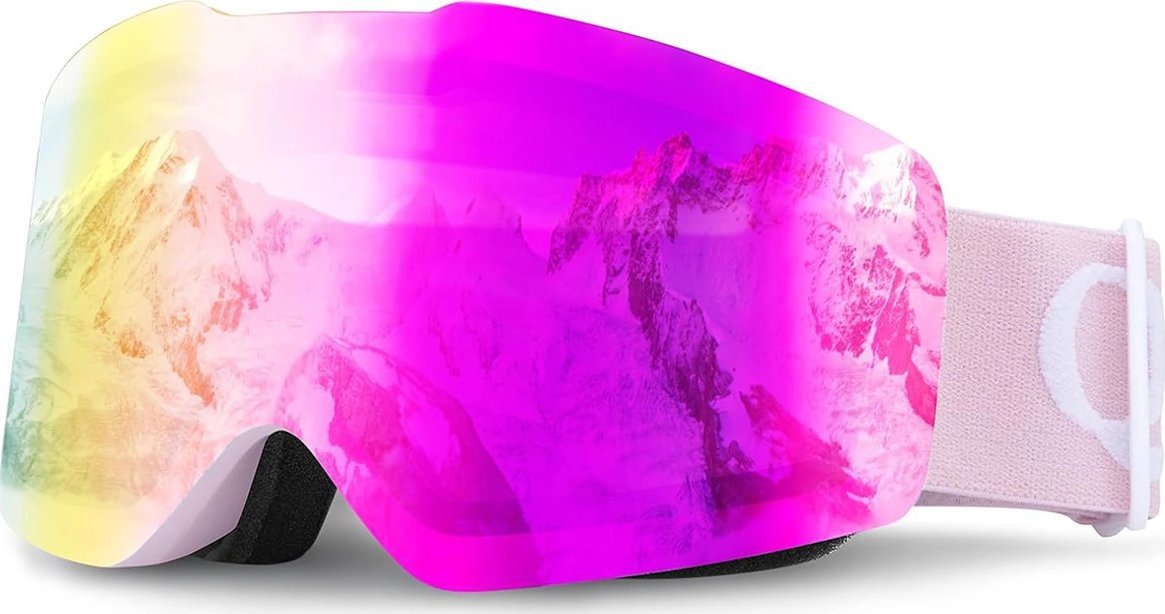 Gogle narciarskie Qunature Pink bez -