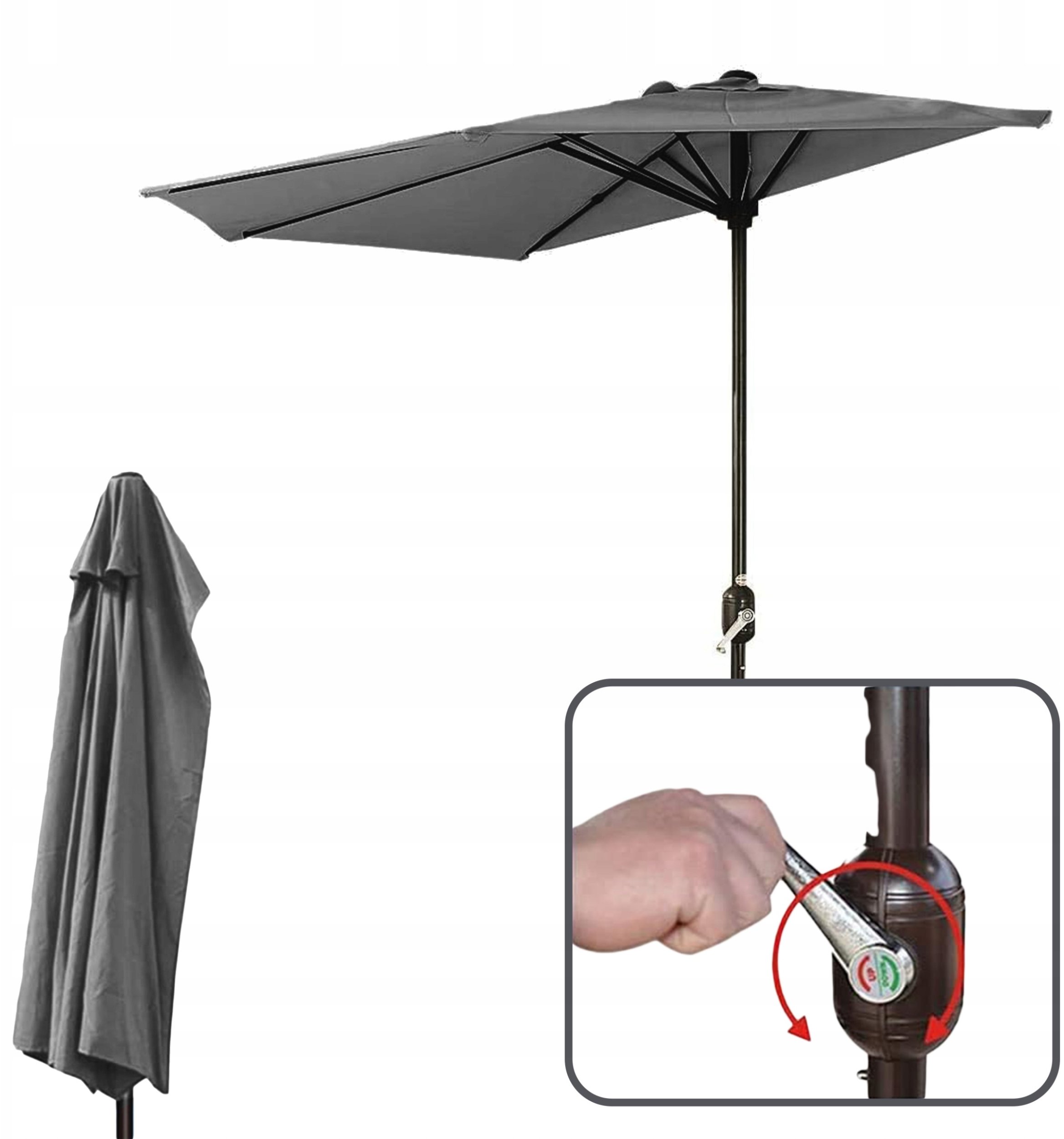 Goodhome Parasol ścienny solidny 2,7