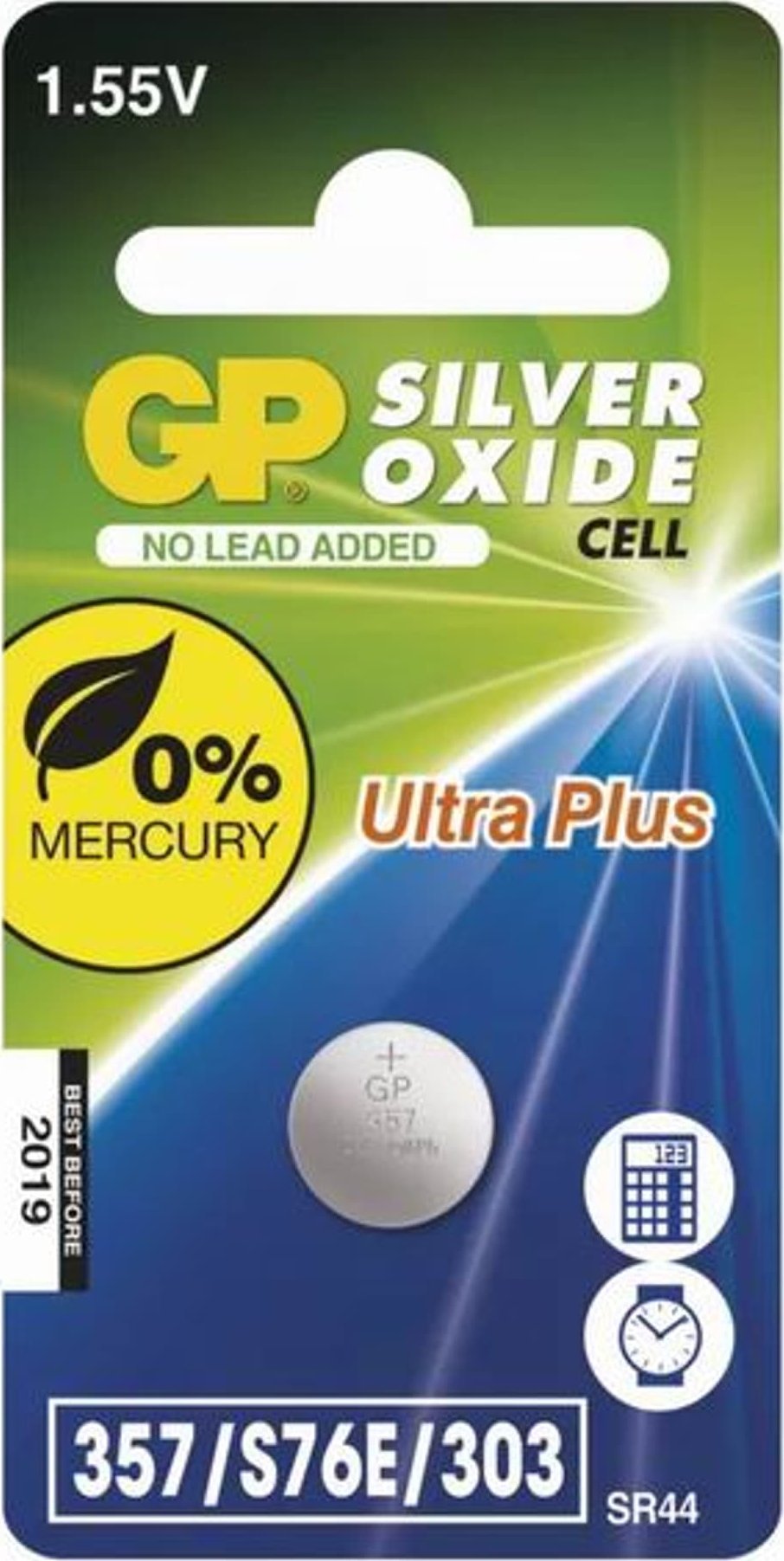 GP tlenek srebra, 357F (SR44, SR1154)