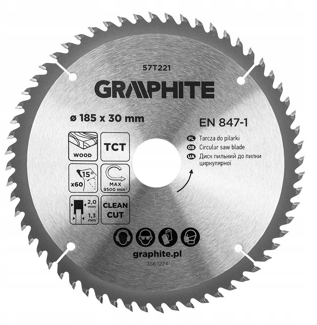 Graphite Wood cutting disc GRAPHITE, 185
