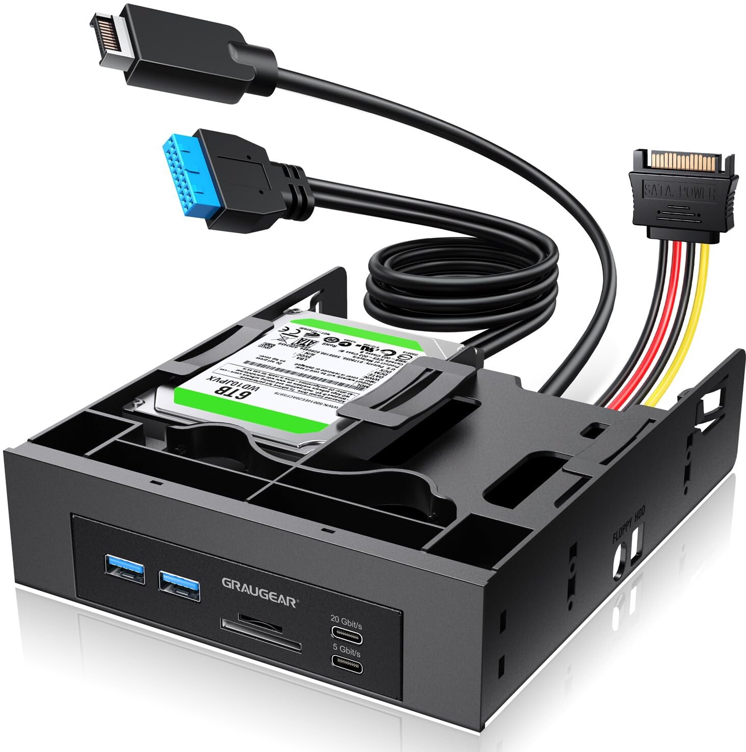 Graugear GRAUGEAR USB-HUB panel przedni z