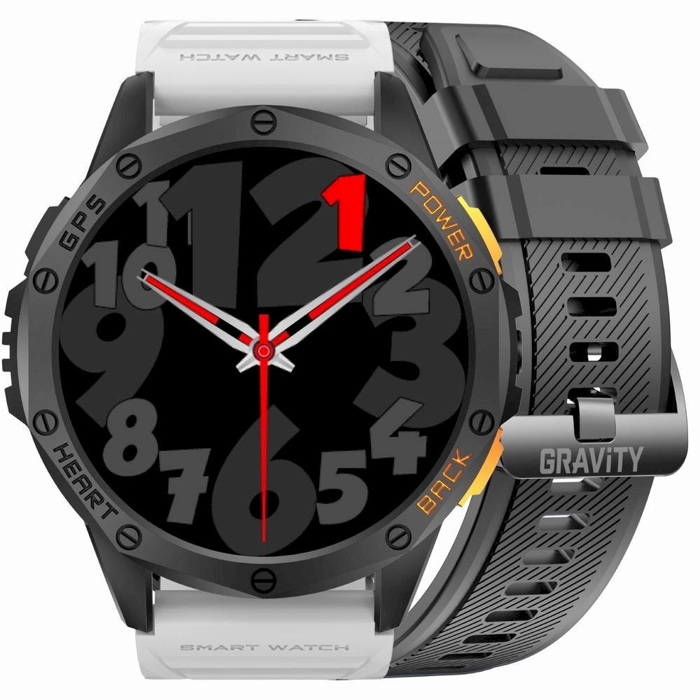 GRAVITY Smartwatch GT24-2 GPS Viedpulkstenismelnu silikona