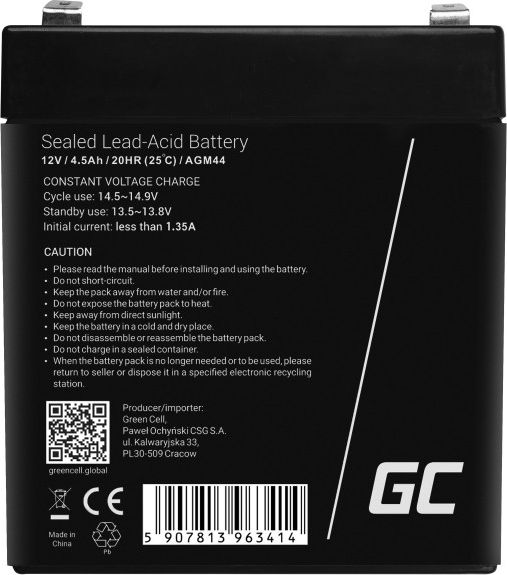 Green Cell 12V/4.5Ah (AGM44) |
