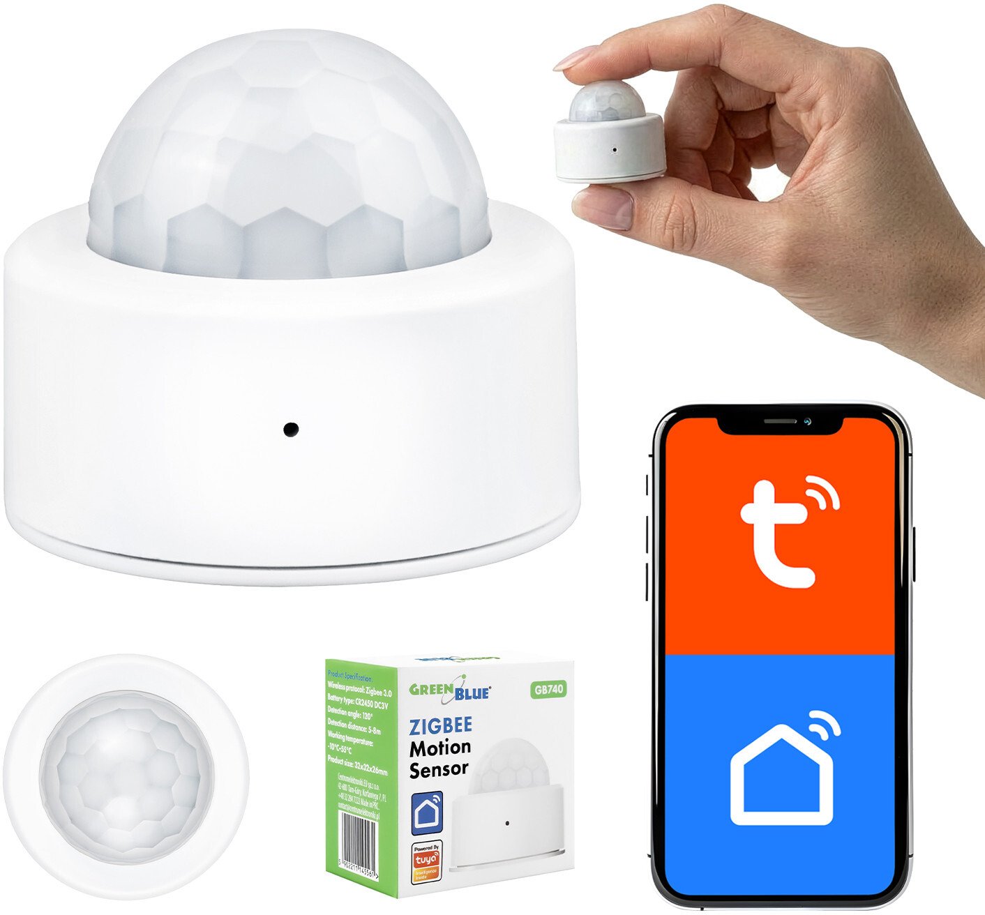 GreenBlue  czujnik  Zigbee Tuya GreenBlue, Android/iOS/