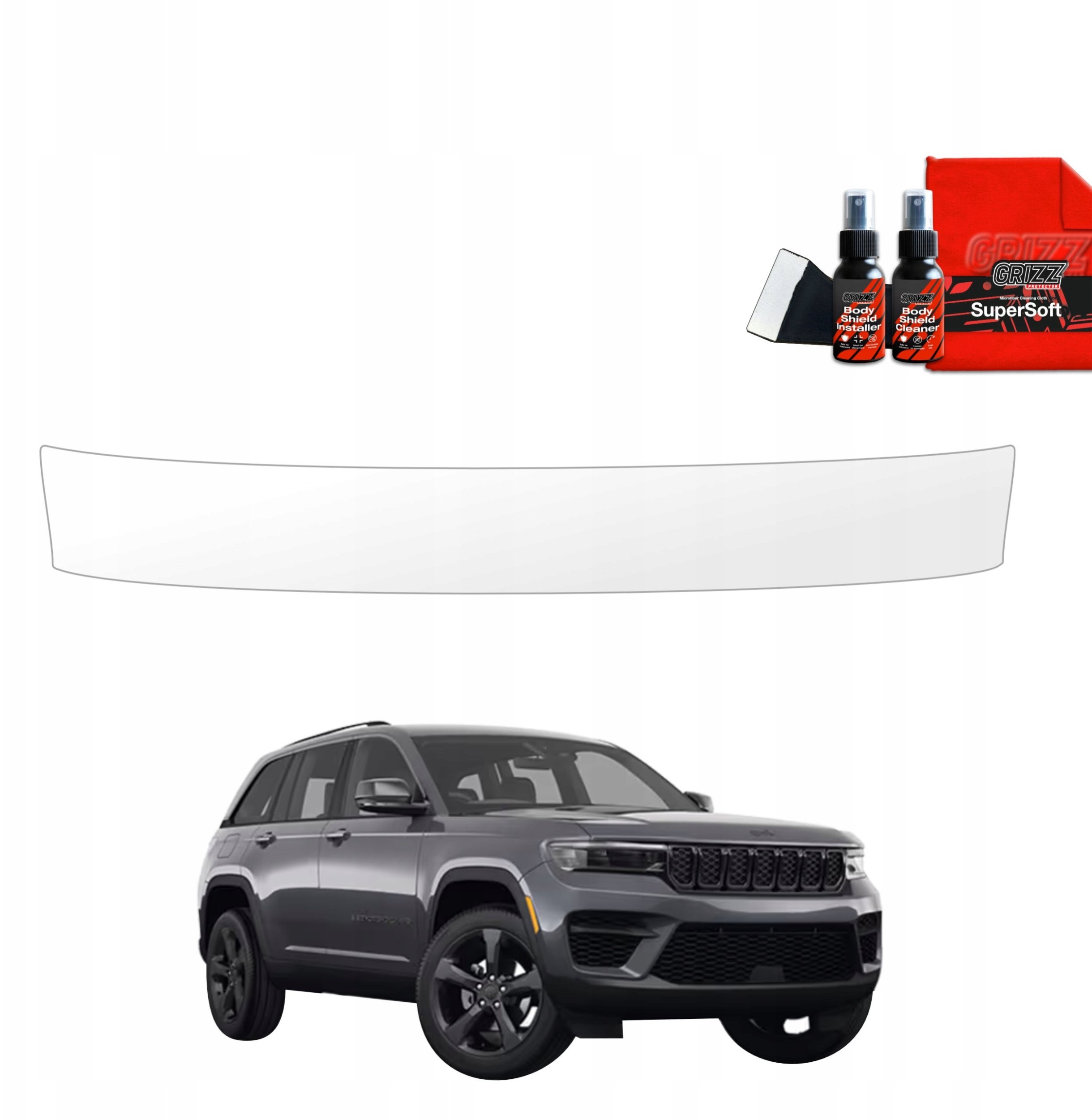 GrizzGlass Bezbarwna folia BodyShieldpróg do Jeep