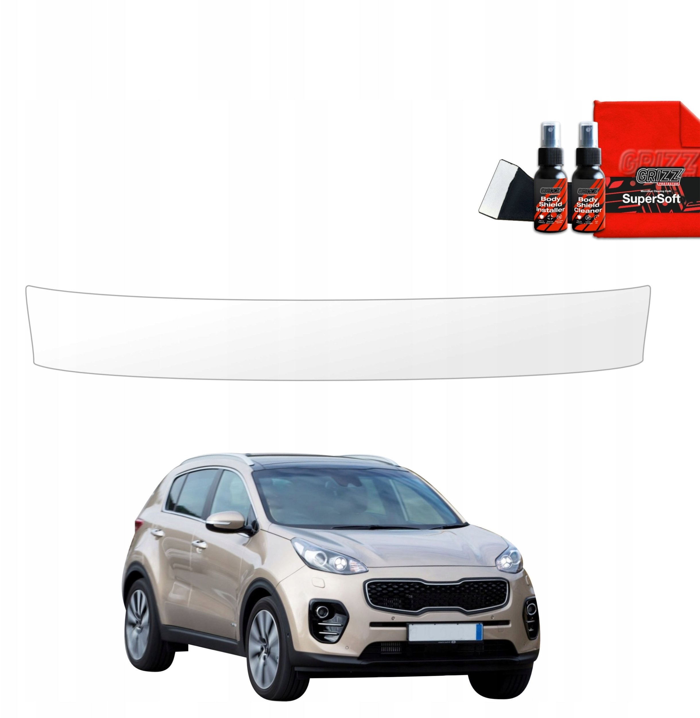 GrizzGlass Bezbarwna folia  BodyShieldpróg  do Kia