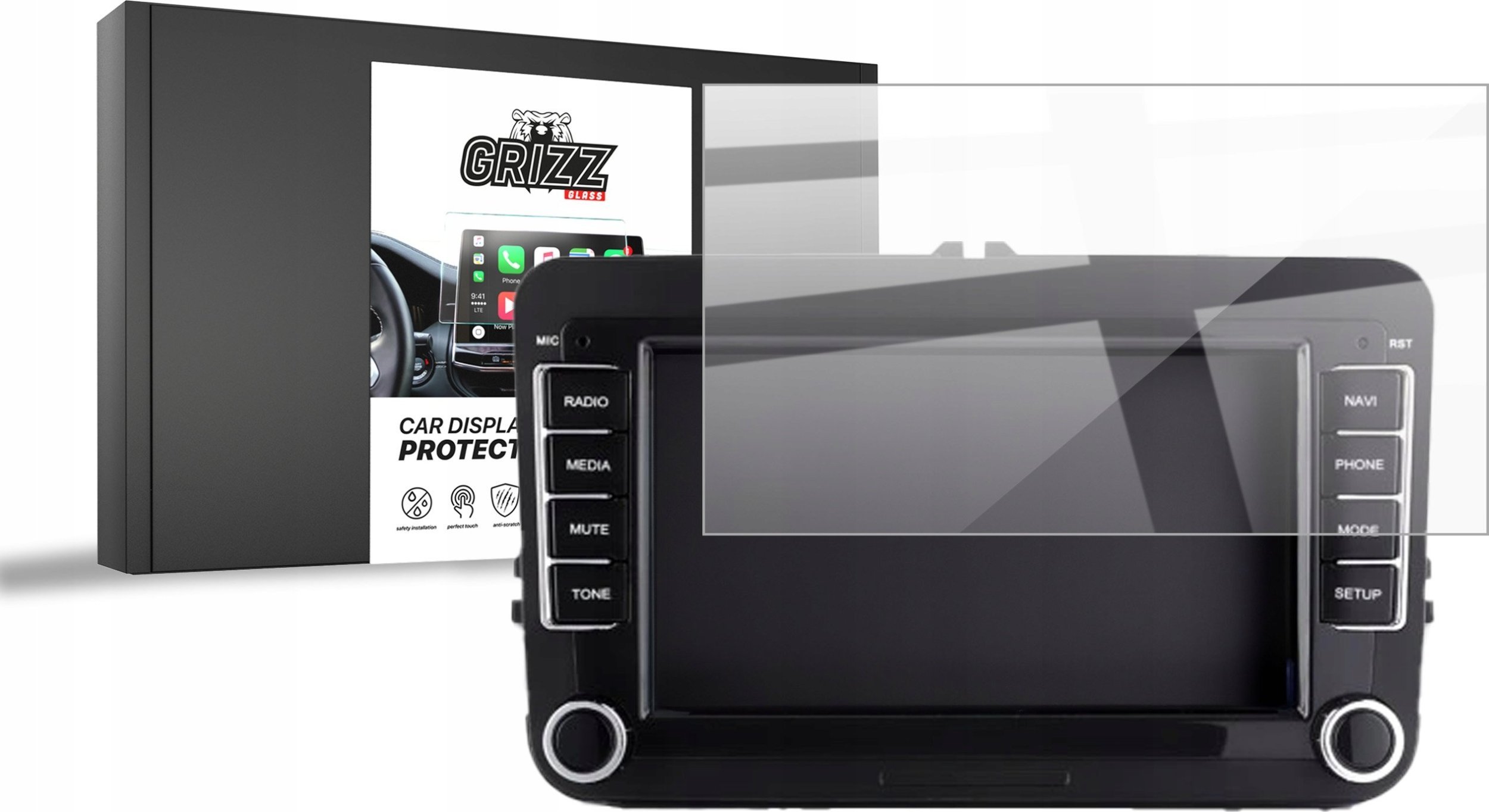 GrizzGlass   CarDisplay Protection do radia Android