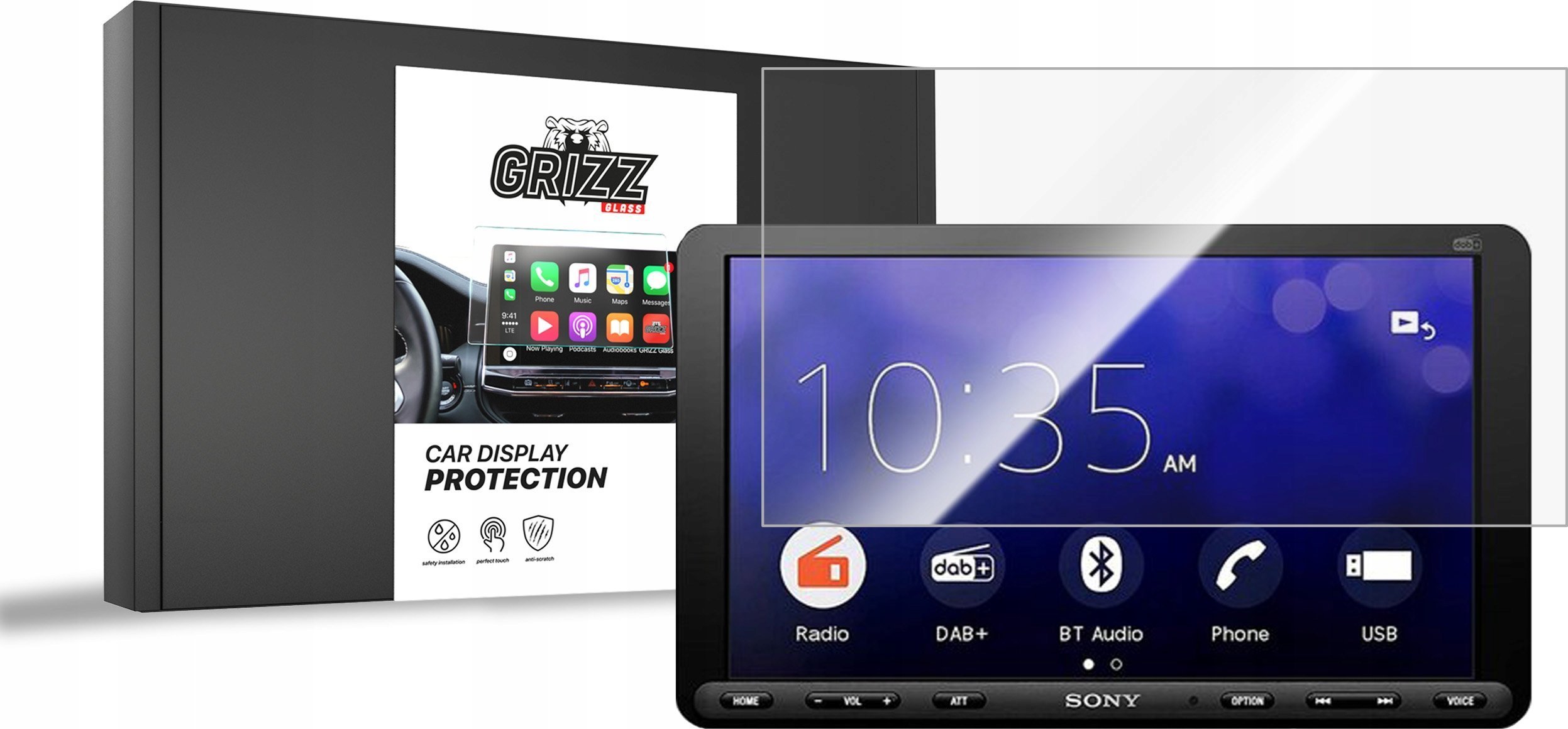 GrizzGlass   CarDisplay Protection do Sony XAV-AX8050D