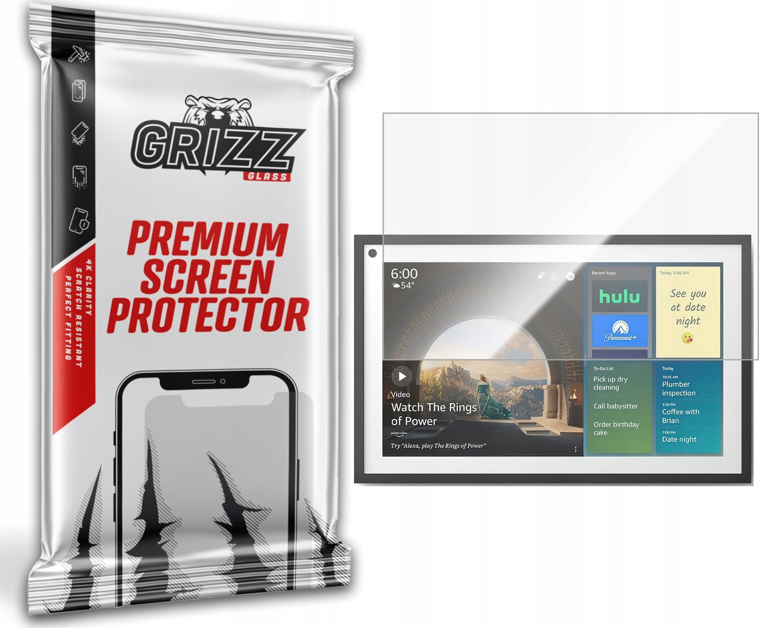 GrizzGlass CeramicFilm do Amazon Echo Show