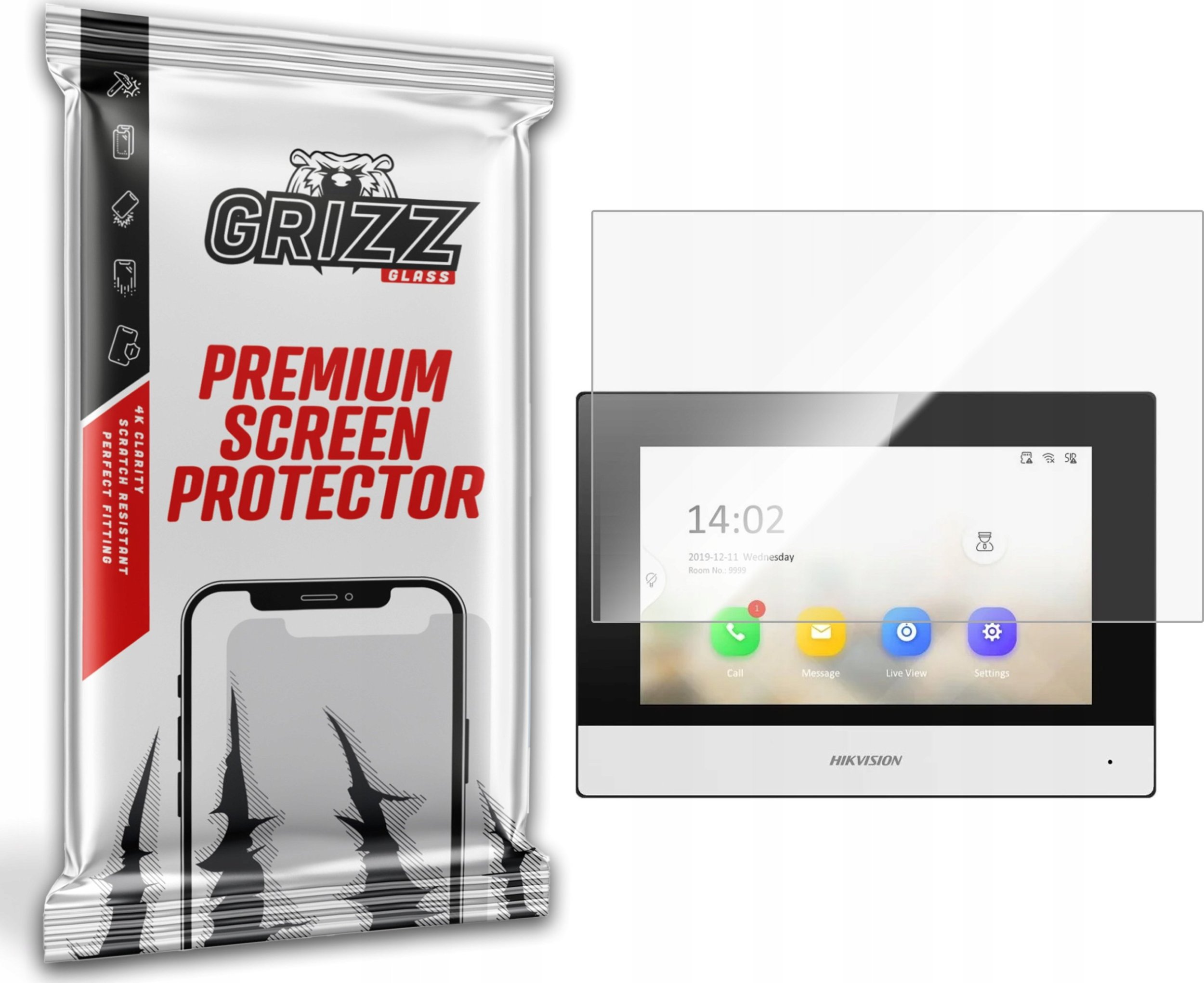 GrizzGlass CeramicFilm do domofonu HIKVISION IP