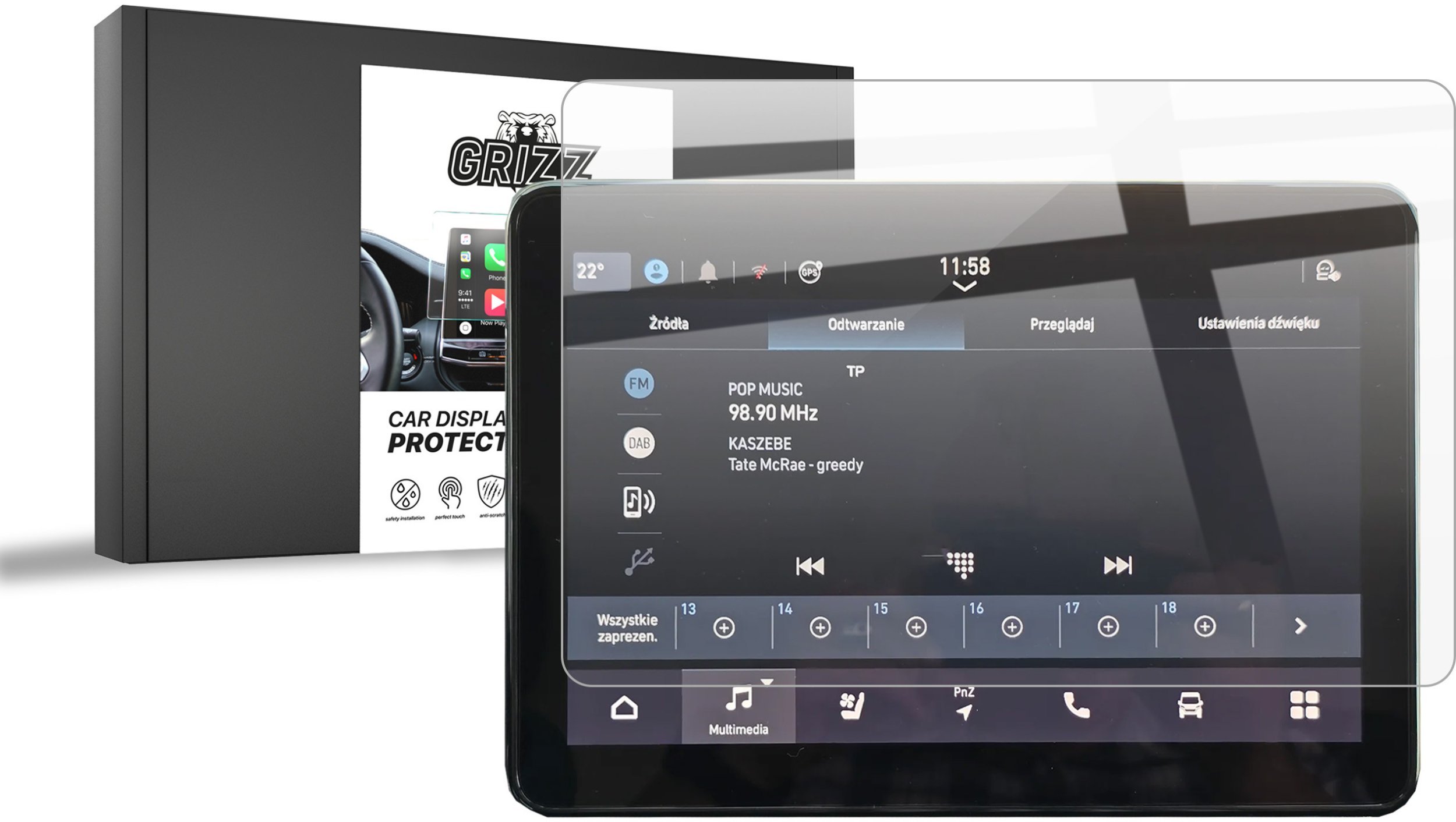 GrizzGlass   GrizzGlass CarDisplay Protection do RAM