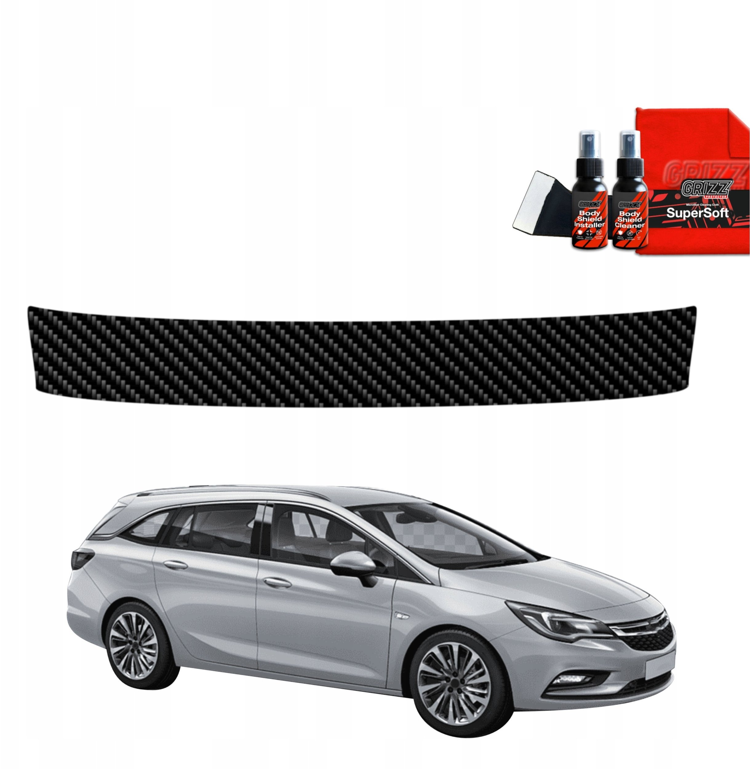 GrizzGlass  karbonowapróg  BodyShield do Opel Astra