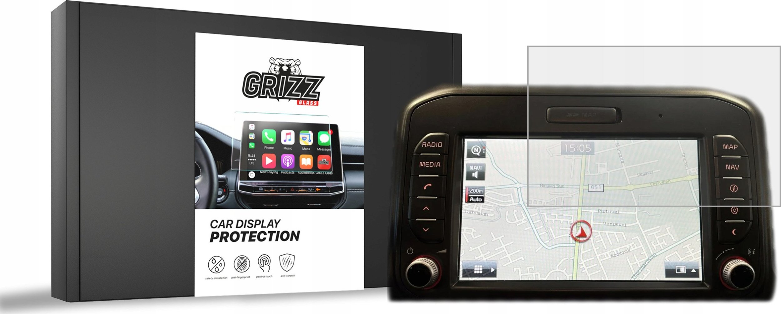 GrizzGlass matowa CarDisplay Protection do Porsche