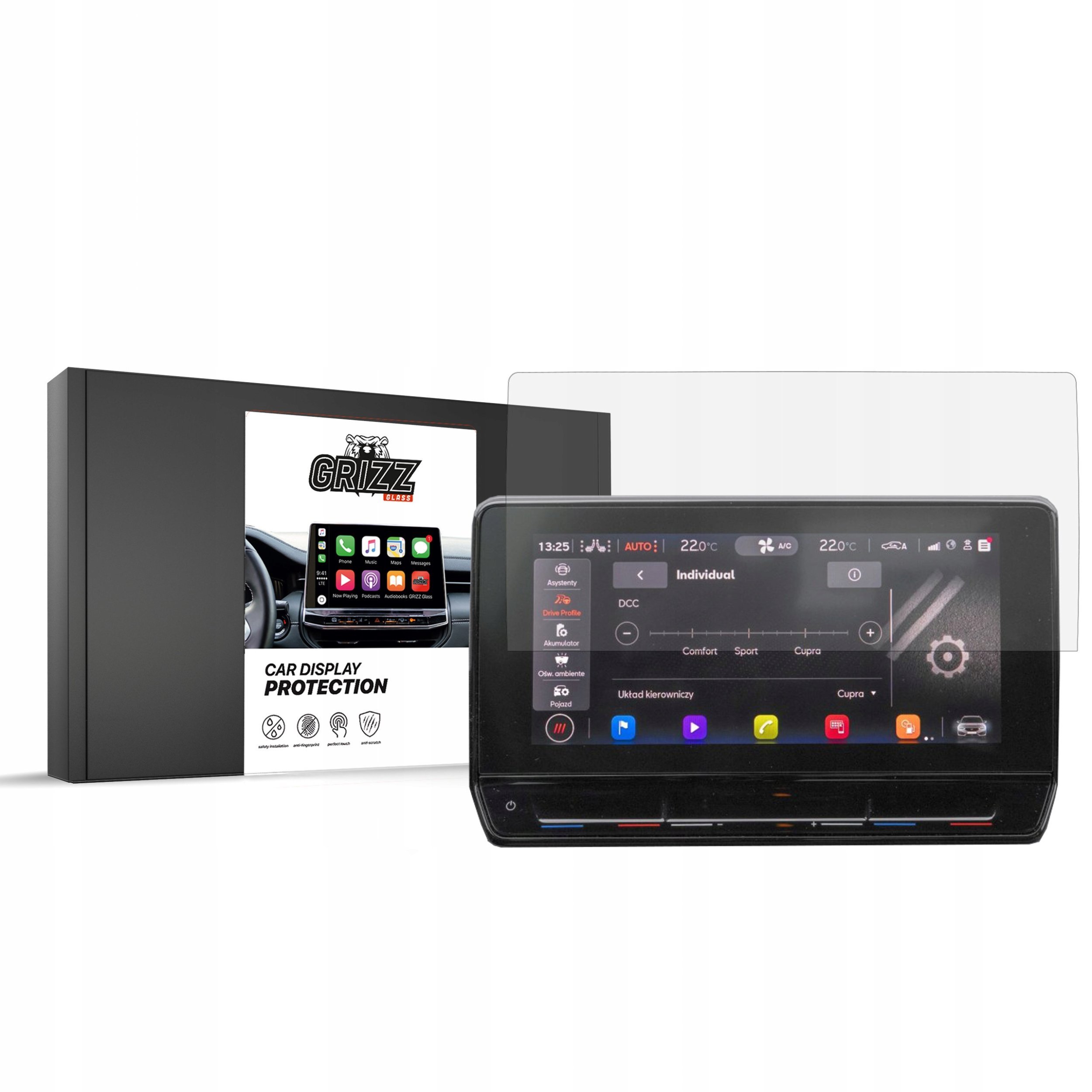 GrizzGlass  matowa CarDisplay Protection do Seat
