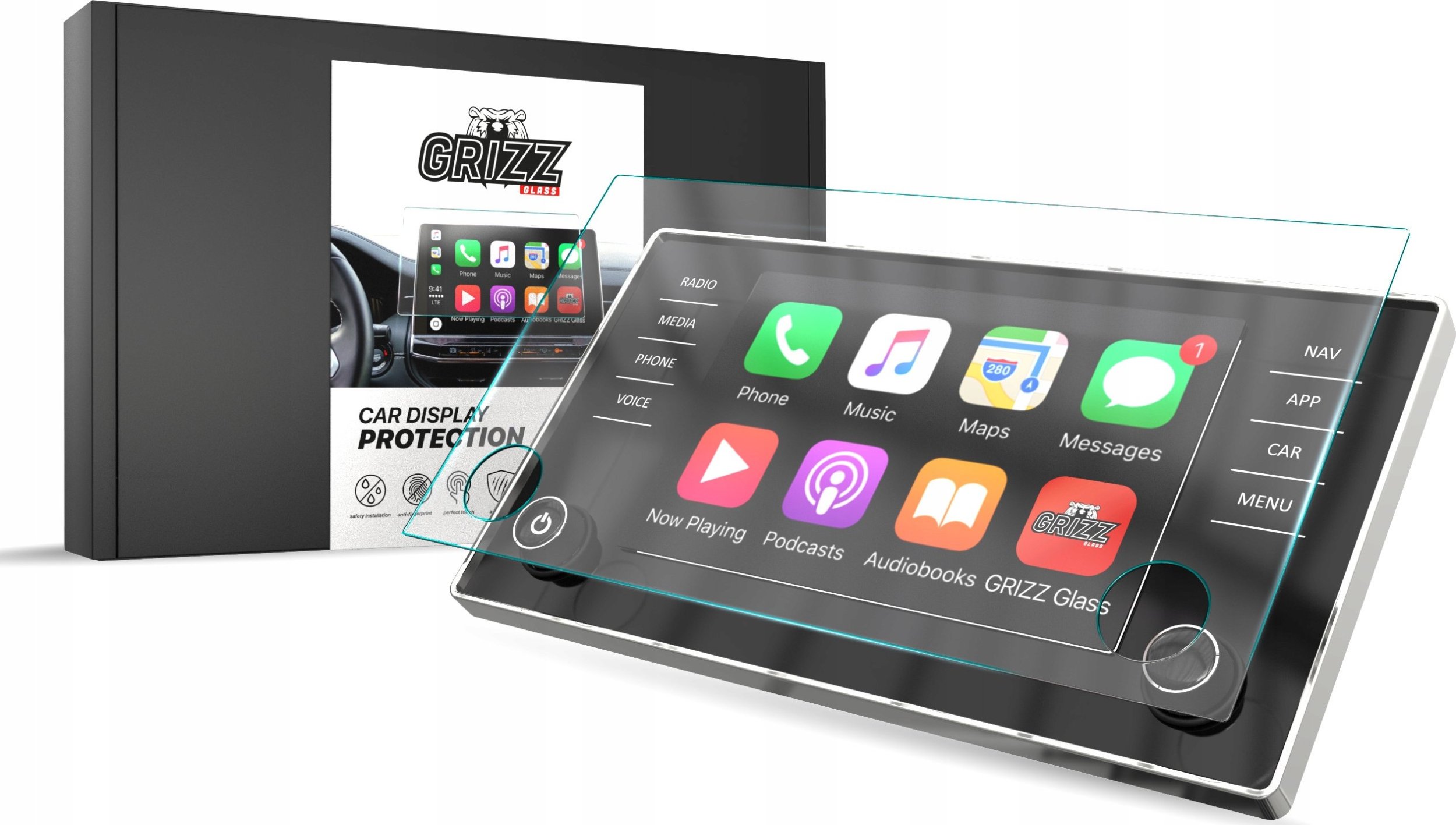 GrizzGlass  matowa CarDisplay Protection do   8