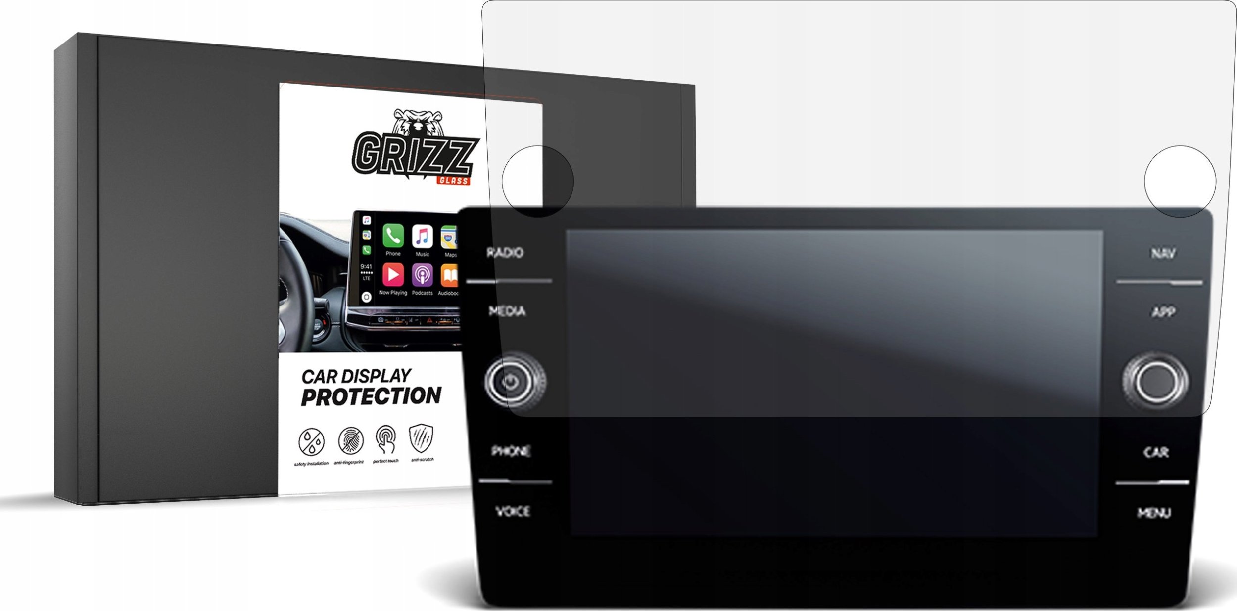GrizzGlass matowa CarDisplay Protection do Volkswagen
