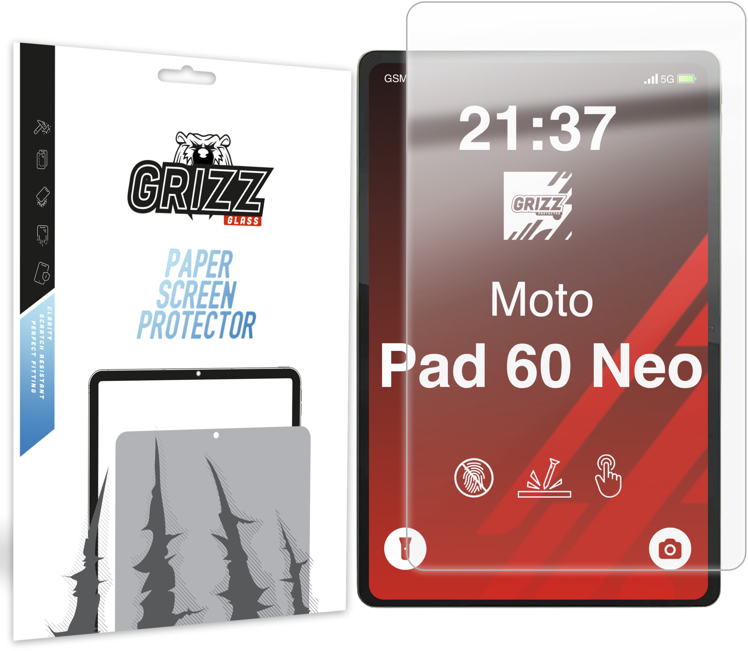 GrizzGlass  matowa GrizzGlass PaperScreen do Motorola