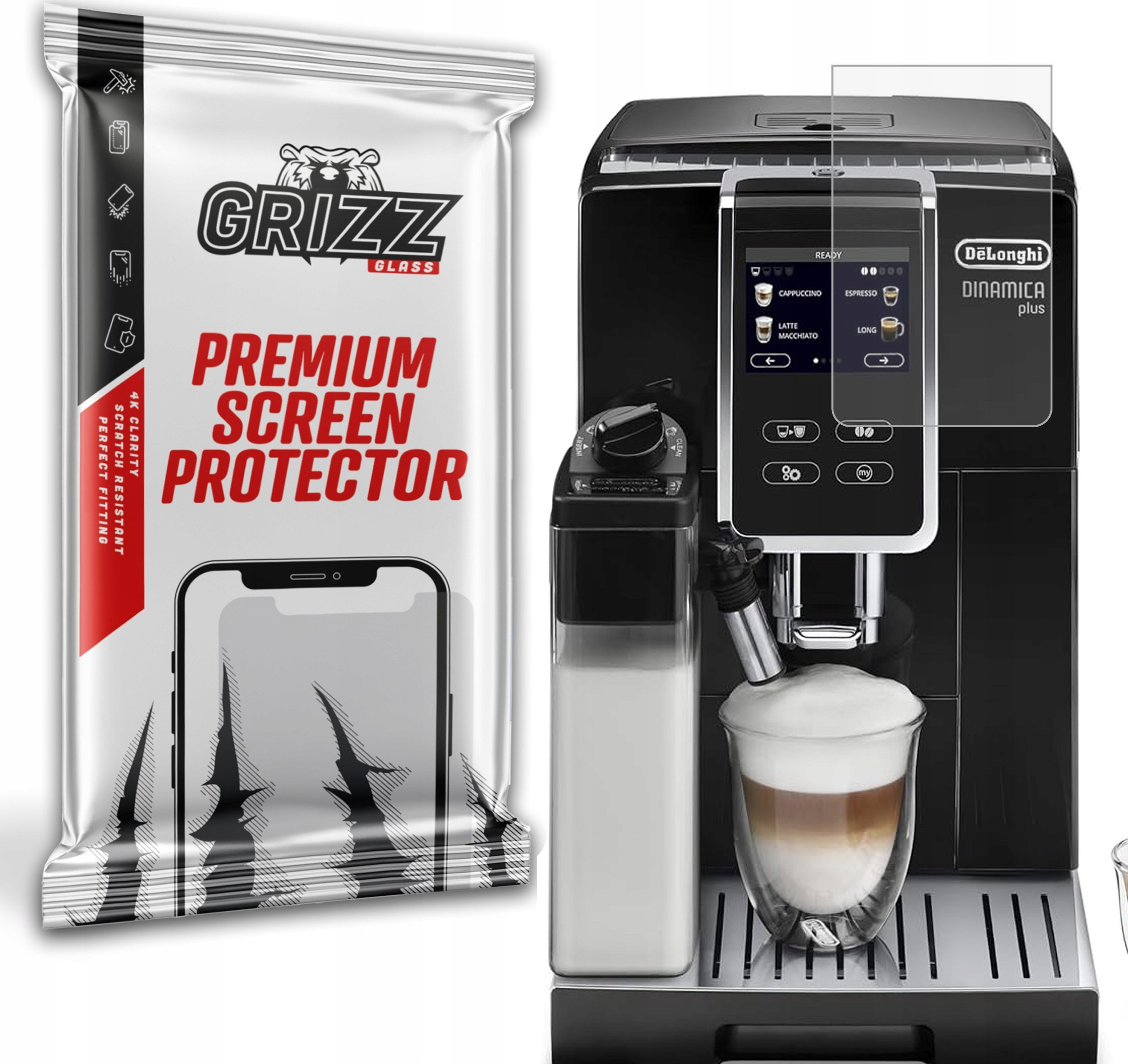GrizzGlass  matowa PaperScreen do DeLonghi Dinamica