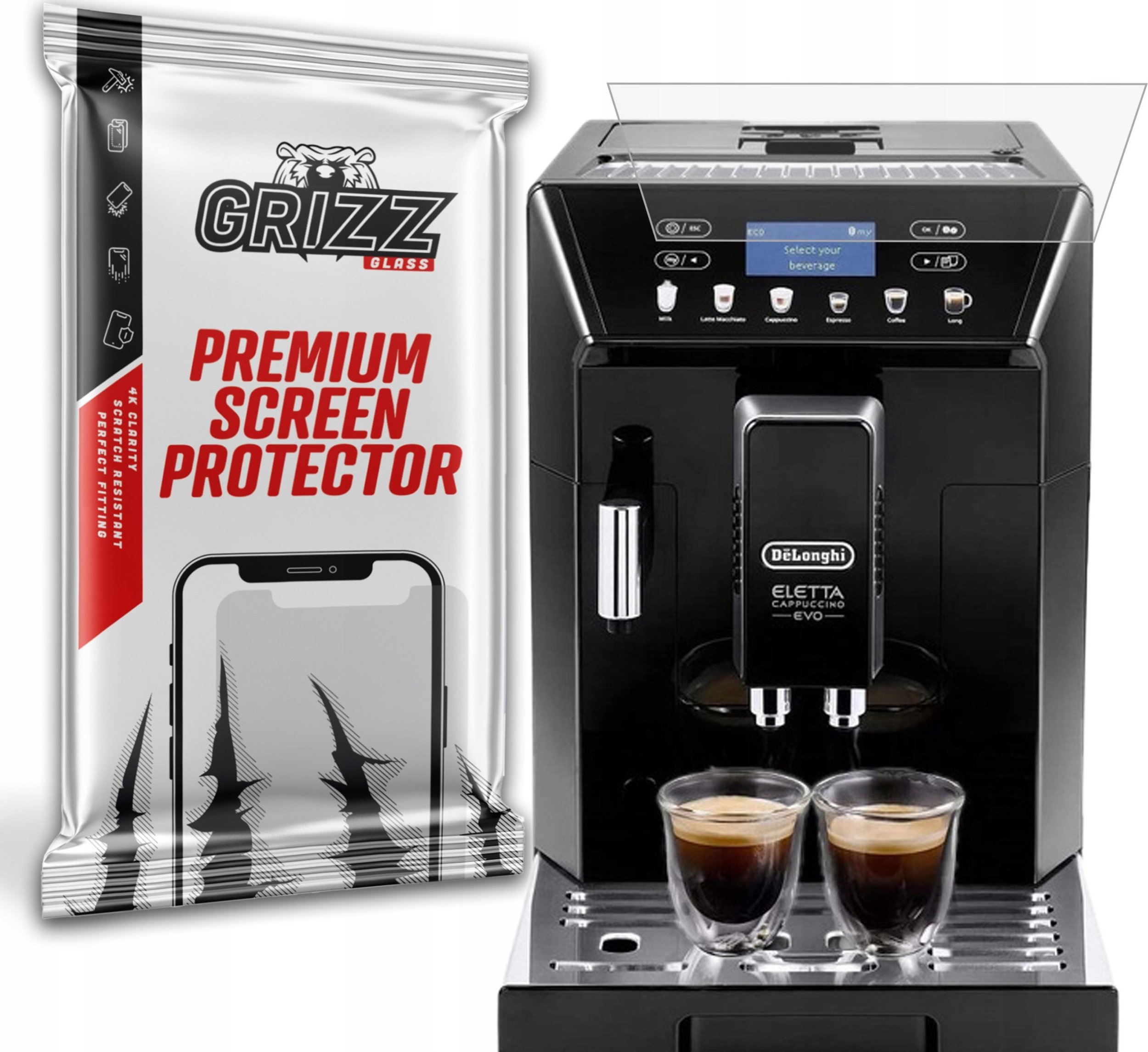 GrizzGlass  matowa PaperScreen do DeLonghi Eletta