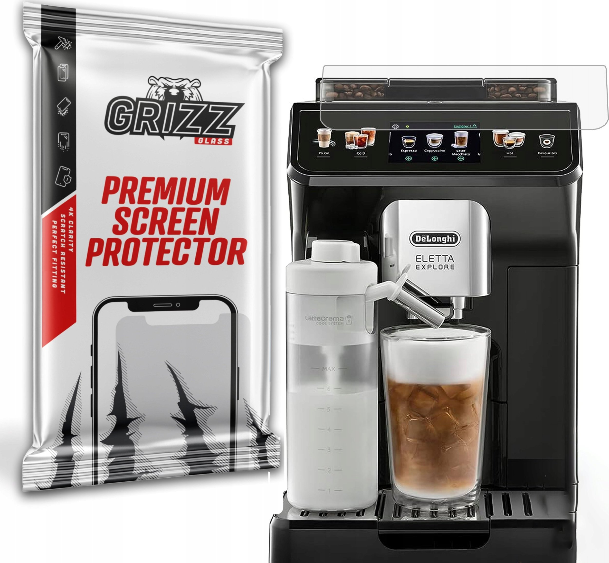 GrizzGlass matowa PaperScreen do DeLonghi Eletta