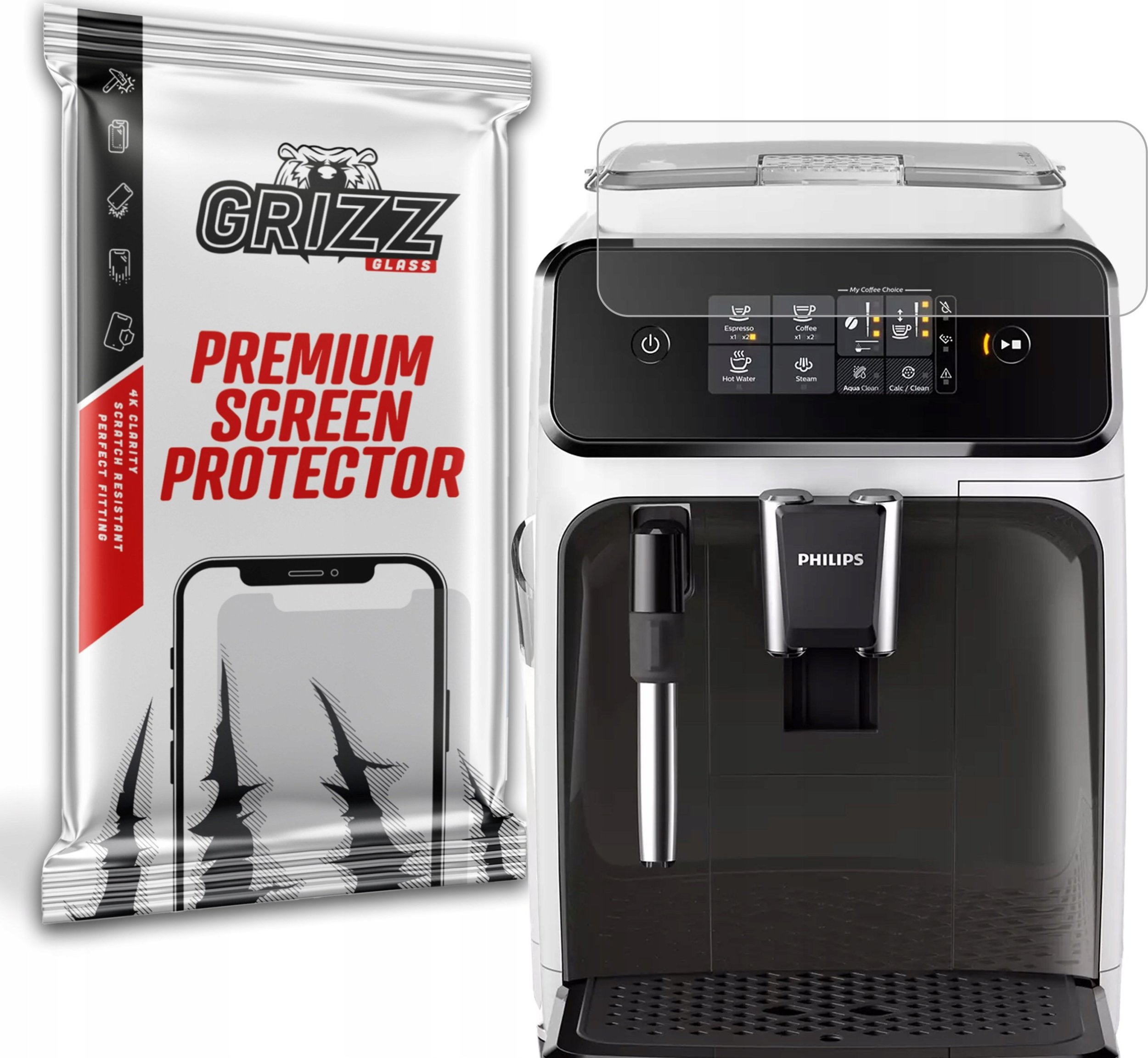 GrizzGlass  matowa PaperScreen do Philips LatteGo