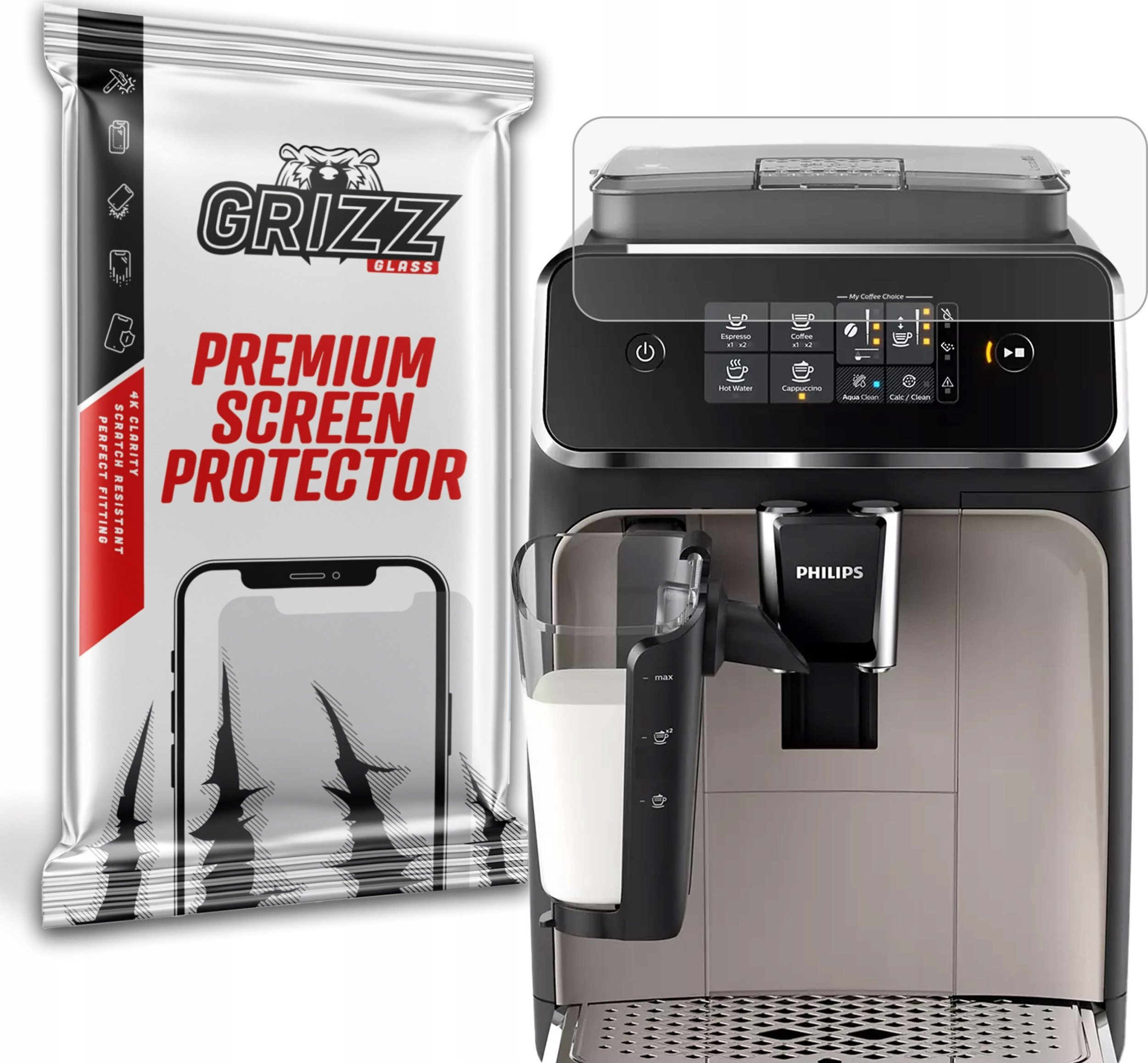 GrizzGlass  matowa PaperScreen do Philips LatteGo