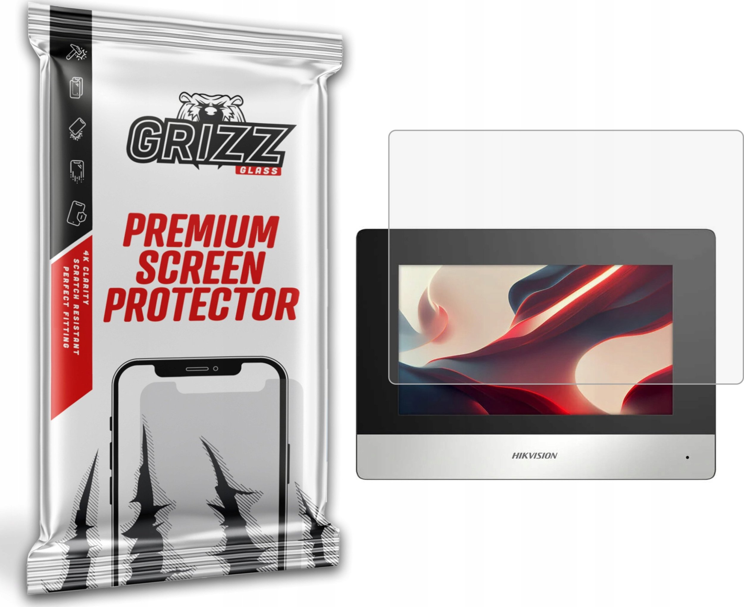 GrizzGlass matowa PaperScreen do domofonu HIKVISION