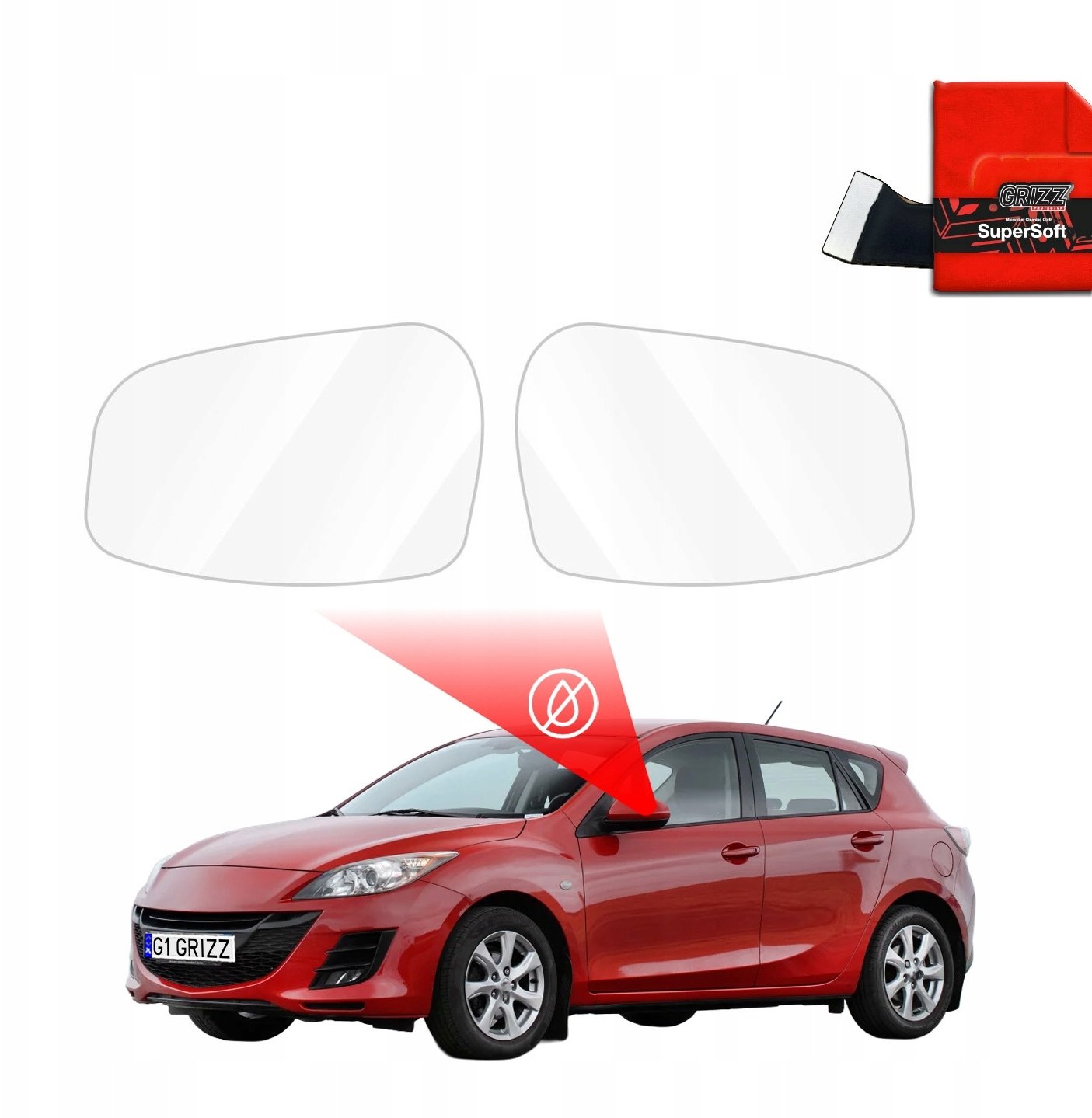 GrizzGlass przeciwdeszczowaka ZeroDrop do Mazda 3